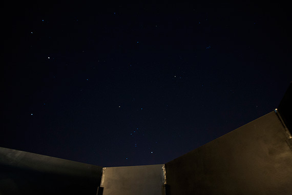 View from Stars Observatory: Orion, Pleyades, Gemini...