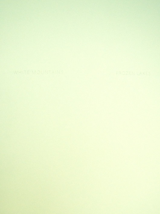 Text:´White mountains. Frozen Lakes´ Deteail JORDENS LJUS Exhibition_2014©Juanma González